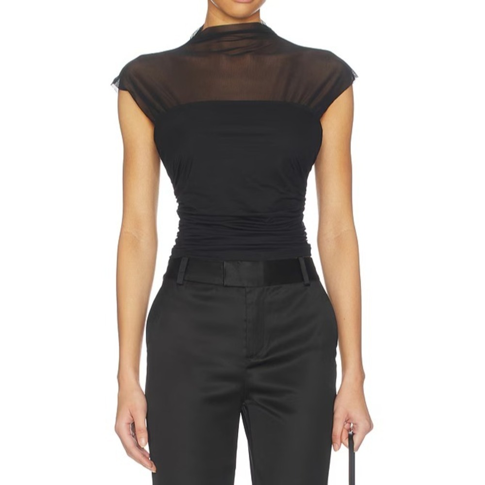 ELODIE THE LABEL Lana Top‎ Black Size M